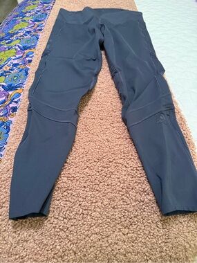 Adidas Dark Blue-Gray ClinaCool Athletic Leggings